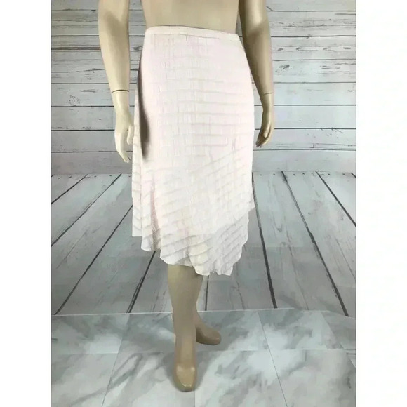 ALFANI Seashell Pink Textured Illusion Asymmetrical Hem Skirt NEW Size 14 - Picture 9 of 11
